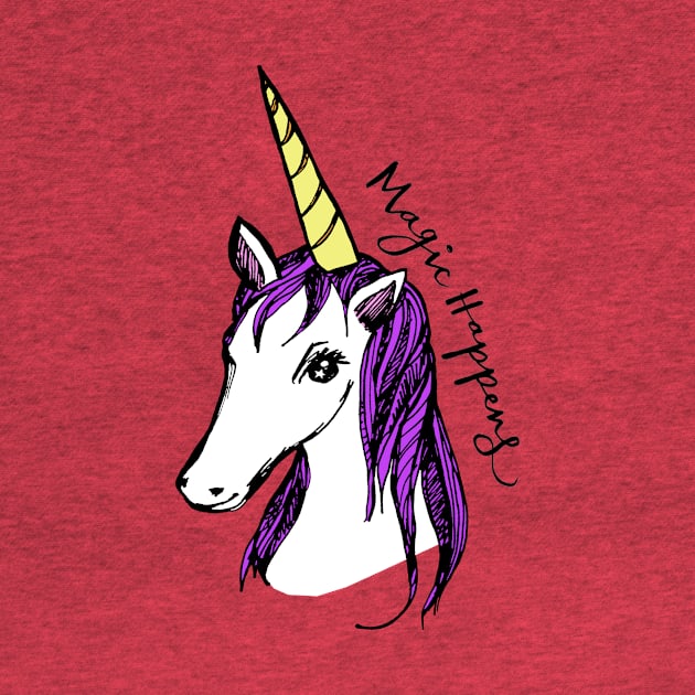 Magic Happens Unicorn by Tessa McSorley